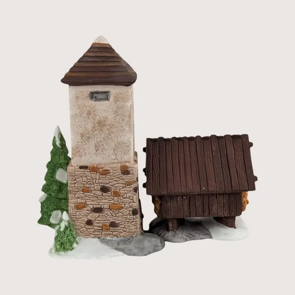 Vintage Dept. 56 Silo and Hay Shed Heritage Village Set